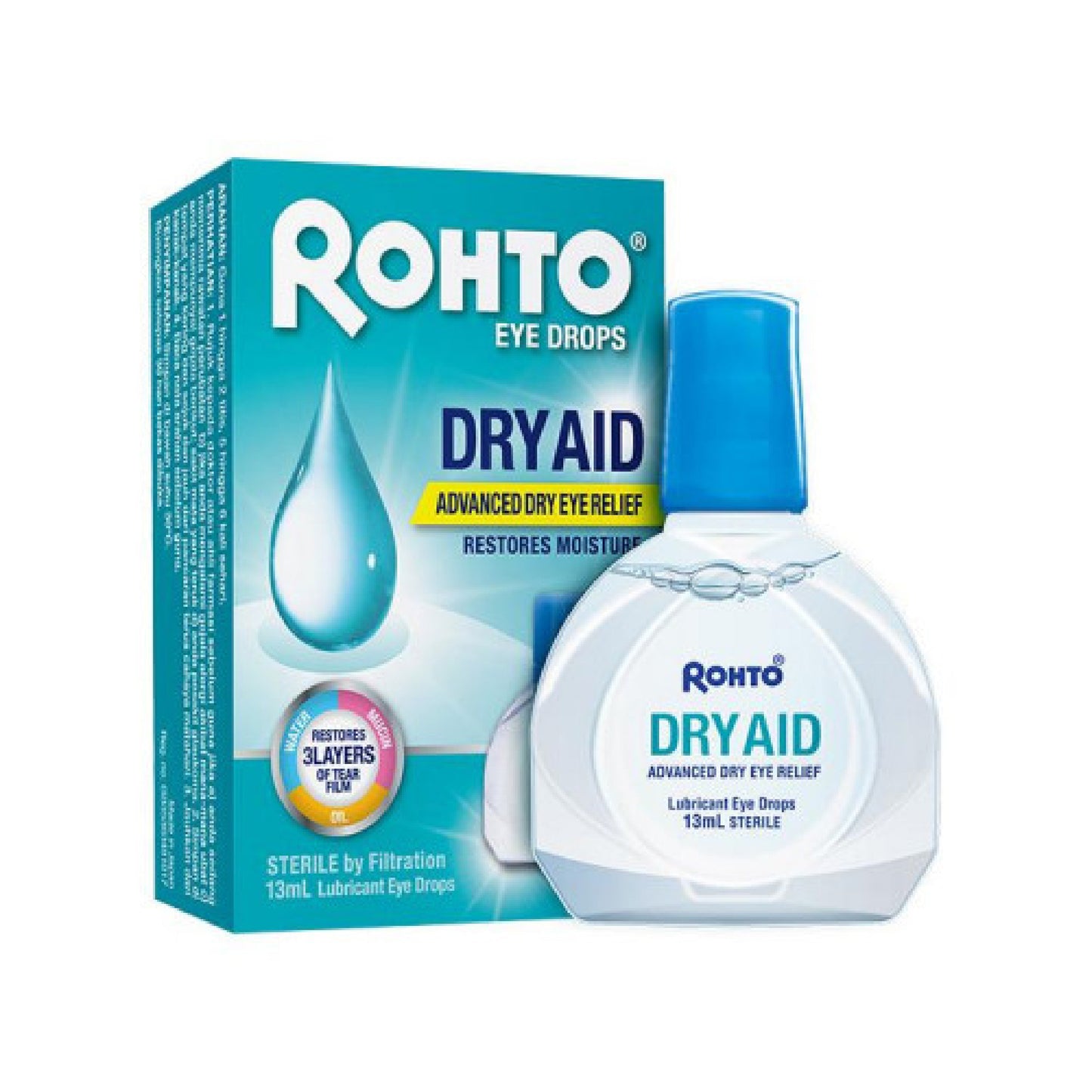 Rohto Eye Drops 13ml ( Dry Aid , Cool , Aqua )