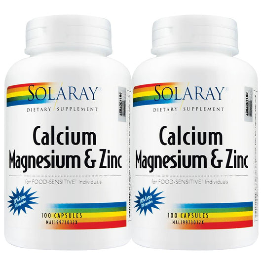 Solaray Calcium , Magnesium & Zinc 2 x 120's