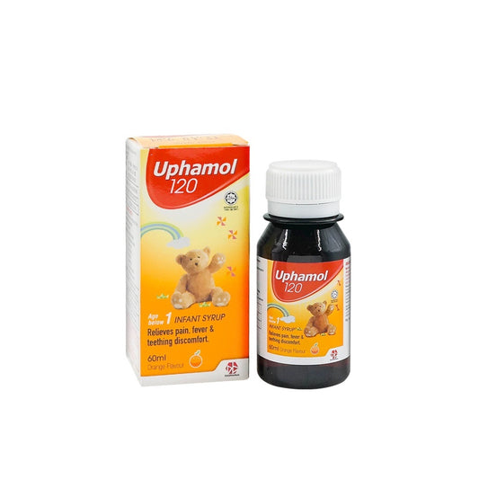 Uphamol 120mg Infant Syrup 60ml (Orange Flavour)