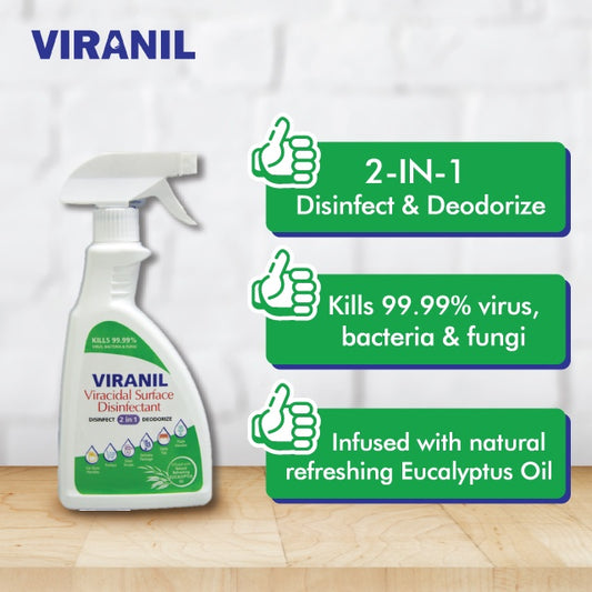 Viranil Surface Disinfectant 500ml Disinfect and Deodorize