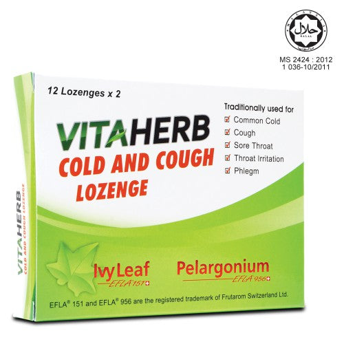 VITAHERB Cold And Cough Lozenges 24's