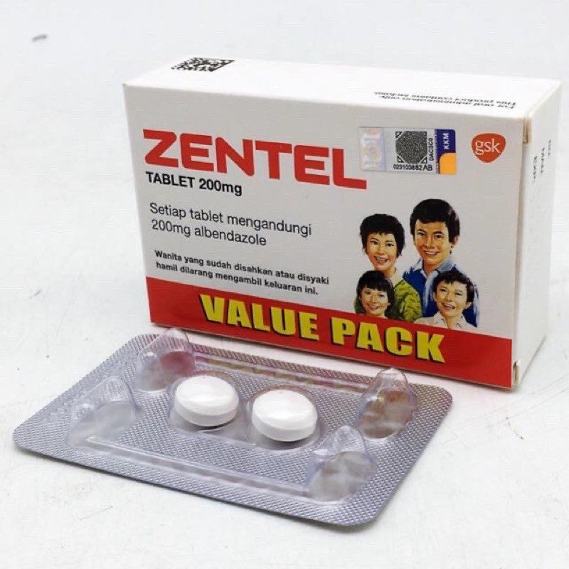 Zentel Tablets 2 X 2's Twin Pack / 2's Single Pack