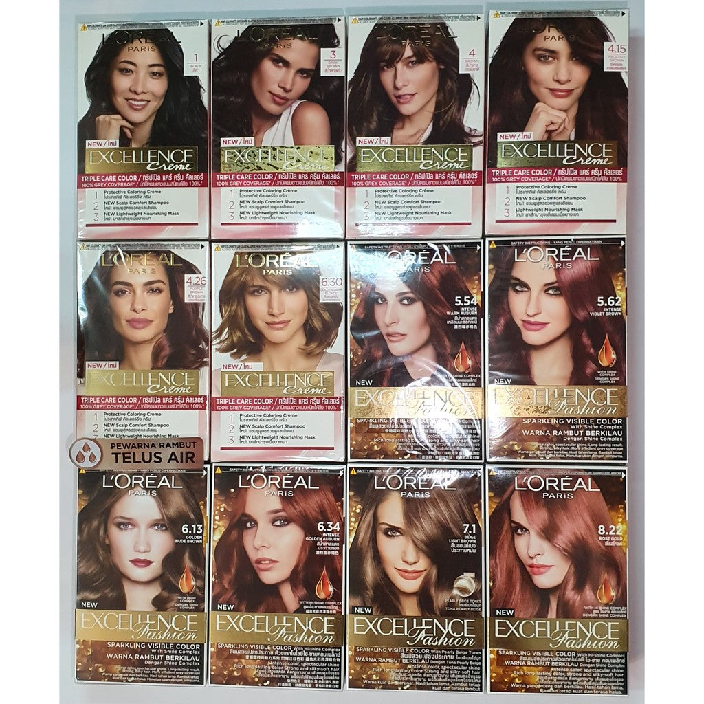Excellence Hair Color Chart Excellence Color L'Oréal Paris Excellence