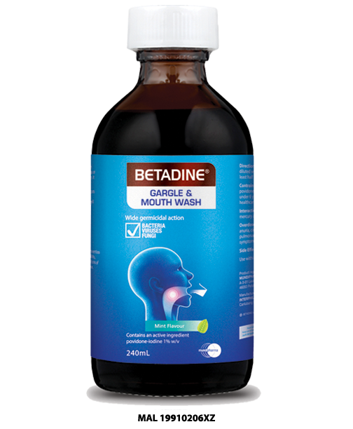 Betadine Gargle and Mouthwash PVP-I 1% W/V 240ml