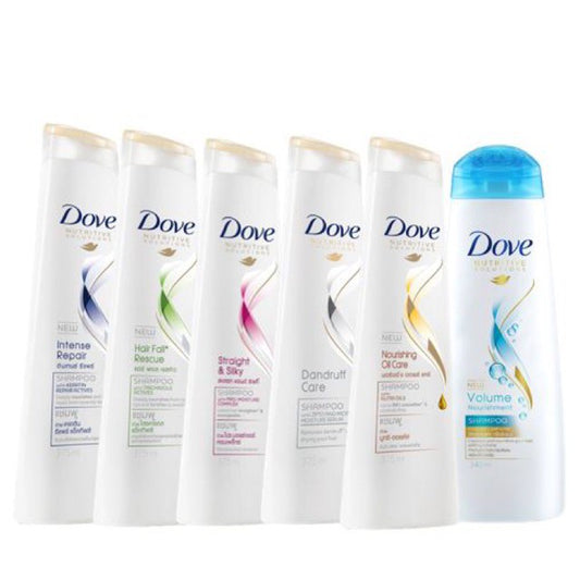 Dove Hair Care Shampoo ( Hair Fall , Intense Repair , Volume Nourishment , Oil Care , Dandruff Care , Straight Silky )