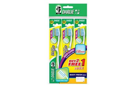 Darlie Wavy Fresh Toothbrush Buy 2 Free 1 ( Soft )