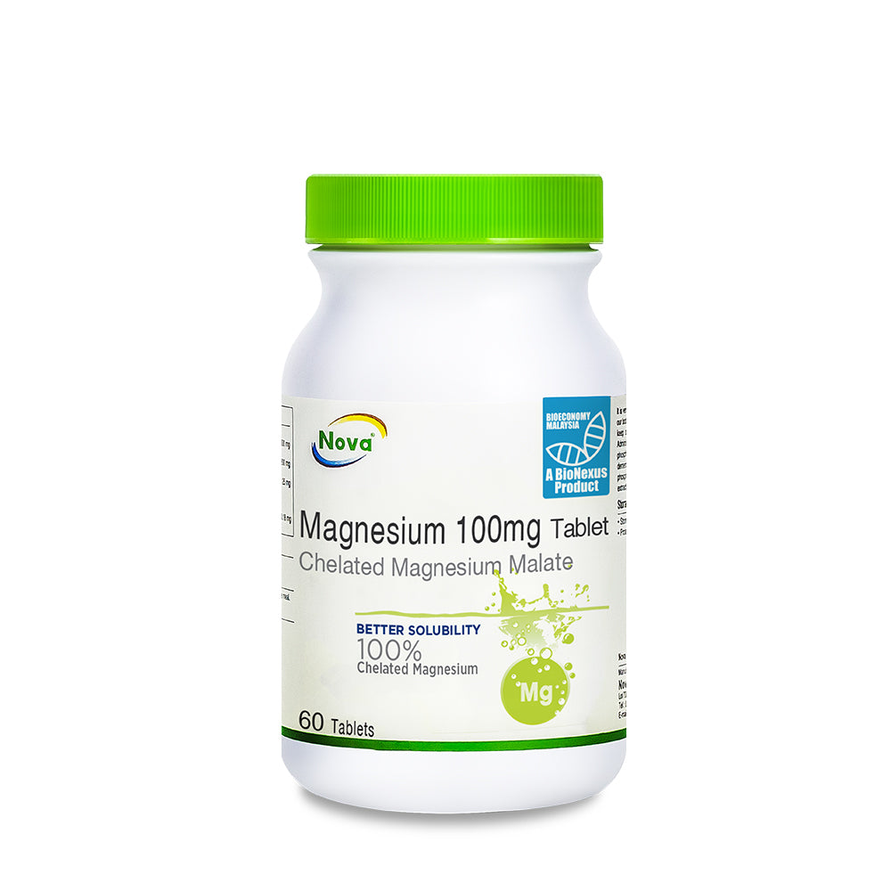 Nova Magnesium 100mg Chelated Magnesium Malate 60's