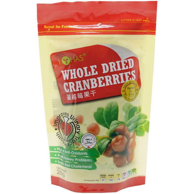 Lohas Whole Dried Cranberries 200G