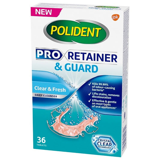 Polident Pro Retainer & Guard Cleanser 36's